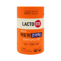 종근당 락토핏 생유산균 코어 프로바이오틱스 아연 유산균 라토픽 60포 x 3통 6개월분, 120g, 4통