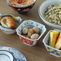 일본풍 도자기 반찬그릇 찬기모음 아사미 3종 혼밥 홈플레이팅 한상차림 아침밥, 아사미 노란꽃찬기