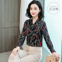 도오빠 여자셔츠 빅사이즈 블라우스 꽃무늬 루즈핏 플로럴 플라워 긴팔 긴소매 오피스룩 데이트룩 데일리룩 봄 여름 가을 직장인 대학생 캐주얼 패션 코디 여성 셔츠