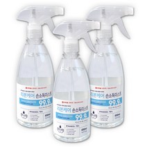 리본케어 손소독제 에탄올 70% 500ml, 뿌리는 손소독 스프레이 3개