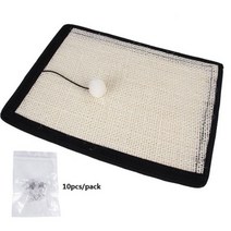 고양이 스크래칭 포스트 매트 자연 사이잘 보호 가구 발 의자 패드 등반 나무 스크래치 보드, 10 Nails