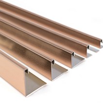 로즈골드 헤어라인 직사각 3mm 재료분리대(2.4M) 코너 몰딩 타일 비드 꼼꼼이, 3X10