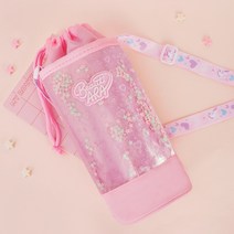 윙하우스 뷰티아라 오로라 물병크로스 물병주머니 아동 어린이 입학 선물, 핑크