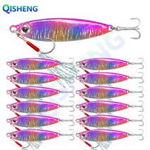 [QISHENG] 배스루어 반짝이 메탈지그 13개입/세트, WCLS-1#, 7g