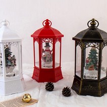 눈내리는 육각 랜턴 오르골 (3type), 화이트