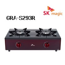 SK매직 2구 가스레인지 프리스탠딩 GRAS293R 스마트 안심센서, LNG