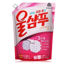 아끼는 모든 옷 얼룩제거강화 손상보호 컬러유지 니트 울 요가복 셔츠 섬세한 옷 케어 울샴푸 중성 세제, 애경 울샴푸 오리지널 1.8L