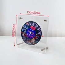 투명 아크릴 액자 자기 양면 아이돌 포토카드 홀더 데스크탑 장식품 간부, 14 S1 CD Frame_01 AS picture
