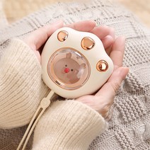 Modlauna 고양이손난로 USB 충전 휴대용 손난로 전기 핫팩, 녹색, 2400mAh