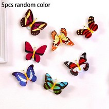 5pcs 나비 자체 접착 LED 벽 램프 크리 에이 티브 홈 룸 장식 야간 조명 실내 분위기 조명 임의의 색상, 5개, 협력사