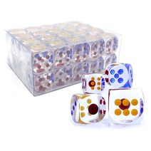 (재미스쿨) 투명 주사위 1갑 20mm 25mm 30mm 35mm (옵션), 20x20mm (40개)