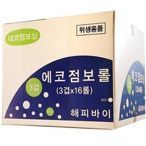 에코 점보롤 3겹 x 16롤 70미터 업소용 화장지 대용량 휴지, 1개