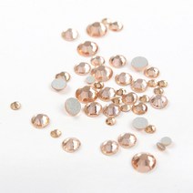 [평면큐빅] 핫픽스 찡 네일 데코덴 파츠 크리스탈 보석, 샴페인, 2mm