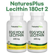 네이처스플러스 난유 난황레시틴 Egg Yolk Lecithin 600mg 180캡슐 2팩