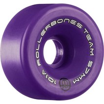 Rollerbones Team Logo 98A 레크리에이션 롤러 스케이트 휠, purple, 62mm