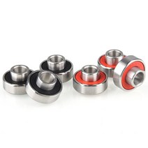 타이밍벨트 2pcs 608-2RS 인라인 롤러 스케이트 휠 베어링 녹슬지 않는 보드 8x22x12.6mm 샤프트 포함, 01 22mm_01 8mm_01 2 개_01 빨간