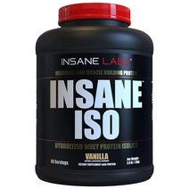 Insane Labz ISO 유청 단백질 파우더 가수분해된 분리 25g 60회분 바닐라 USA 미국
