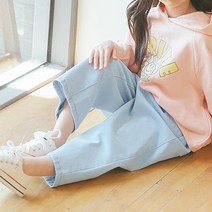 모모로이 아동용 멜리데 와이드 스판 청바지
