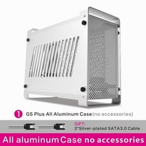 metalfish g5 plus all 알루미늄 a4 itx 케이스 게임 컴퓨터 소 섀시 지원 2080ti 게임 itx 케이스 htpc nas 서버 마이닝, 명반 액세서리 없음