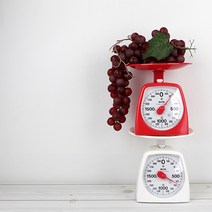 타니타 아날로그 주방저울 (1439) 2KG, 레드