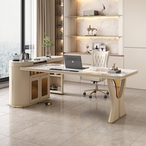 임원책상 대표 책상 사무용 변호사 병원장 사장님 데스크 북유럽 모던 2.0m, 2.4m 코너 데스크 및 티 테이블