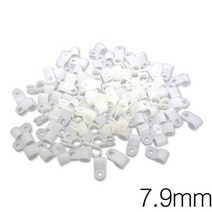 사무실 케이블 정리용 클램프 100개 화이트 7.9mm 배선 PC홀더, 단품, 단품
