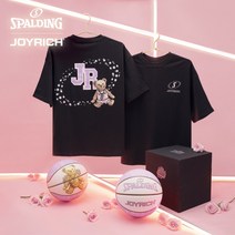 스팔딩 JOYRICH 테디베어 핑크 7호 농구공 티셔츠 세트 PU 77-515Y