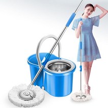 【세척과 탈수를 한번에 매장 업소 전용 밀대청소기】 식당청소 명강산업, 파워A-01_통1+밀대1+걸레2
