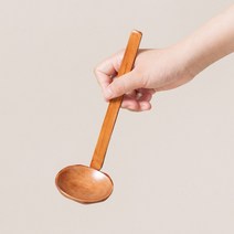 가정식 쓰리옻칠 원목 우드 우동 라멘 캠핑 맛보기 스푼 국물요리 전골 나베 미니 나무국자, 미니 국자 세트(3개)