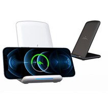 갤럭시 아이폰 고속 무선 충전기 거치대 스탠드 패드 탁상용 가정용 사무용 15w, 블랙+케이블