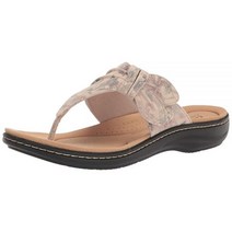 Clarks 여성용 Laurieann Rae 플랫 샌들 블루 플로럴 텍스타일 클락스