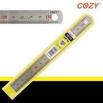 COZY 유광직자(CSRP-150) 스텐직자 막대자 쇠자 제도 유광 스텐자 150mm 쇠자 코지, 본상품선택