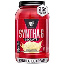 BSN SYNTHA-6 ISOLATE 신타-6 아이솔레이트 딸기 밀크쉐이크맛 1.82kg, 바닐라 아이스크림, 24인분(1팩)