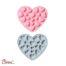 이홈베이킹 실리콘몰드 사이즈별하트18구 랜덤1개, 단품