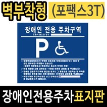 알림천사 [포맥스 벽부착형] 장애인주차표지판 장애인전용주차구역, 1개