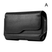 케이스 홀스터 파우치 슬리브 폰 홀더를위한 수평 가죽 벨트, 4.5-5.1cm, 검은색