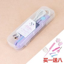 여성용 남성용 휴대용 컬러 판 미니고데기 판 고데기 고데기사용법 긴머리고데기 봉고데기44mm 앞머리고데기 봉고데기 차이슨 봉고, 라일락 퍼플-패키지5 +절연커버, 단일사이즈