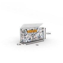 개비온 돌망태 게비온 철망 정원데코 담장, 단일사이즈, 1x0.3x0.5m