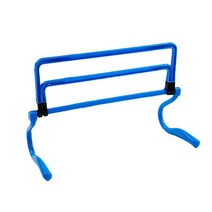 미니 허들 축구 콘 선수용 림보 게임 장애물 접이식 이동식 장벽 프레임 훈련 장비 제거제 점프 달리기 민감, 협력사, 파란색