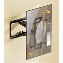 75인치 TV 벽걸이 브라켓 모니터 스탠드 360도 회전 텔레스코픽 프레임, 26-45인치가로세로90스위칭