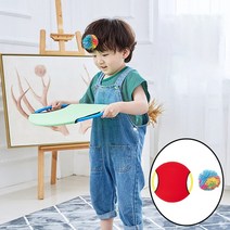 어린이 야외 놀이터 장난감 야외 트램폴린 패들 볼 야외 마당 잔디 재생 세트, 빨간색