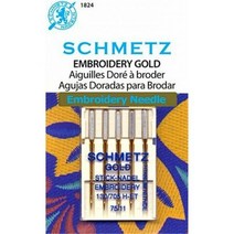 SCHMETZ GOLD EMBROIDERY 재봉틀 미싱 NEEDLES SIZE 11/75~5 PACK~부품# S-1824