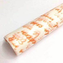 영문인쇄유산지(오렌지) 35x25cm 1000장 // 샌드위치 햄버거 김밥 빵 식품지 포장지