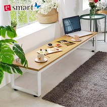 노트북 좌식테이블 1200x400, 아카시아-블랙다리