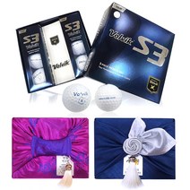 골프공선물 볼빅 S3 3피스 TOUR 우레탄 이중코어 화이트볼 골프공 6구 / 승진선물 진급선물 퇴사선물 볼인쇄표시 회사상사선물 고급골프공선물세트, S3 6구-만두 보자기포장(쇼핑백포함)