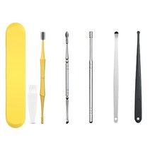 1/2/7pcs 귀 왁스 피커 스테인레스 스틸 귀 픽스 큐렛 리무버 도구