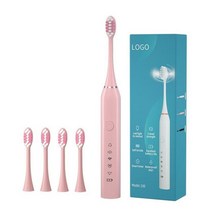 음파 칫솔 전동 첨단 진동 극세모 워터 휴대용 울트라 소닉 전동 칫솔 충전식 성인용 방수 전자 치아 3/5, 05 05 pink 5pcs heads
