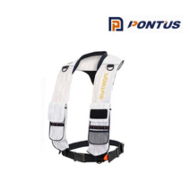 폰터스 낚시용 요트용 자동팽창식 구명조끼 커플 낚시 남녀공용 화이트