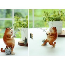 장식장 선반 테이블소품 낚시고양이 홈데코 모델하우스 카페 미니어쳐 침실 책장 모형