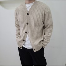 밸류젯 남성 브이넥 골지 가디건 5Color